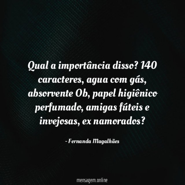 Qual a importância disso