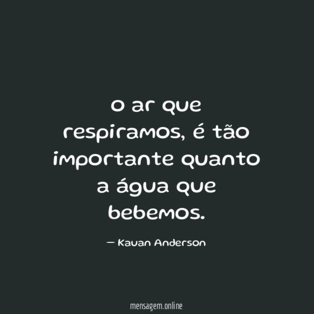 o ar que respiramos