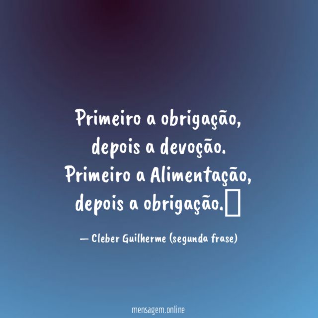 Primeiro a obrigação