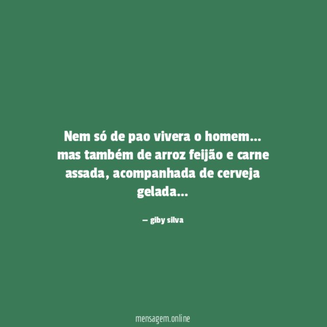 nem só de pao vivera o homem