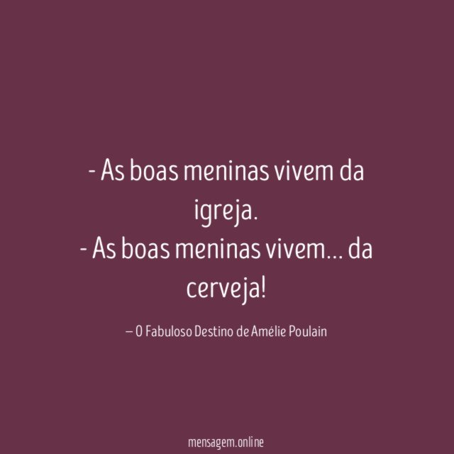 As boas meninas vivem da igreja