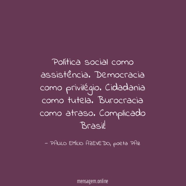 Política social como assistência