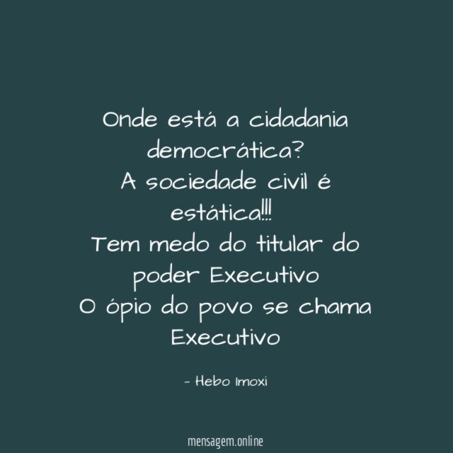Onde está a cidadania democrática