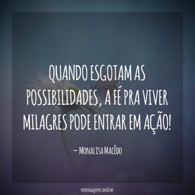 Quando esgotam as possibilidades