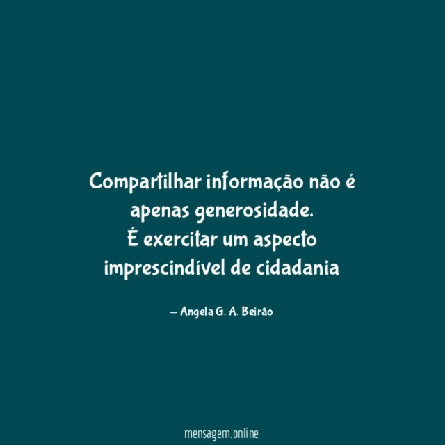 Compartilhar informação não é apenas generosidade