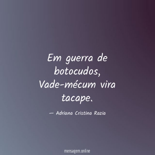 Em guerra de botocudos