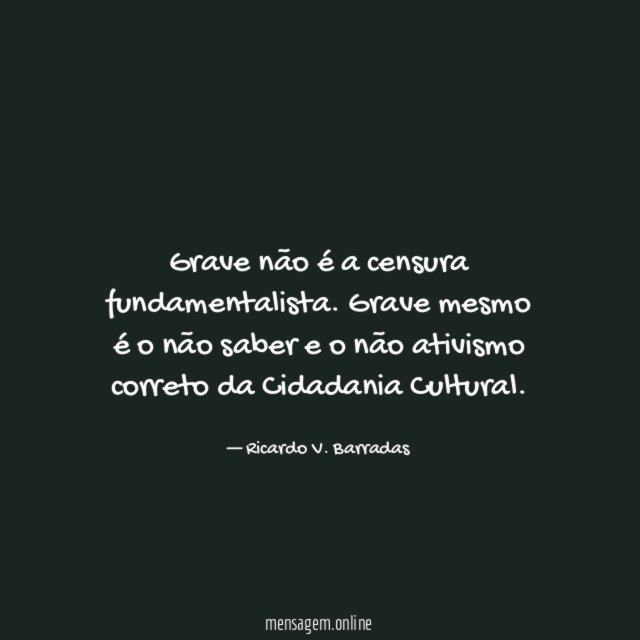 Grave não é a censura fundamentalista
