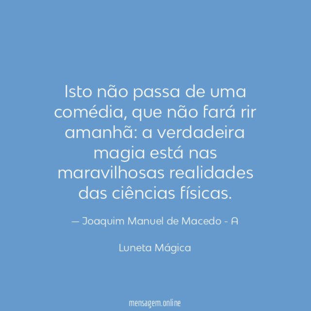 Isto não passa de uma comédia
