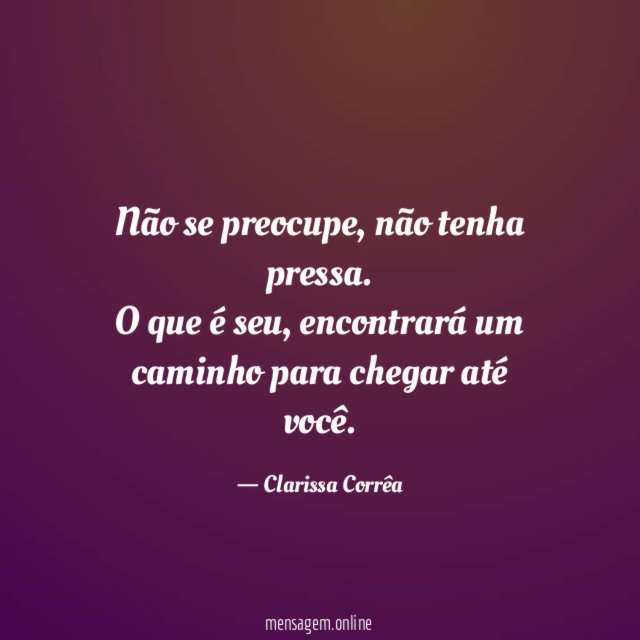 Não se preocupe