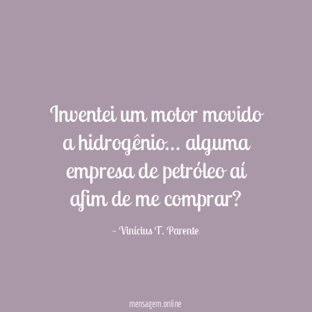 Inventei um motor movido a hidrogênio