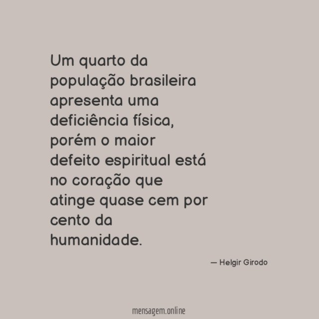 Um quarto da população brasileira apresenta uma deficiência física