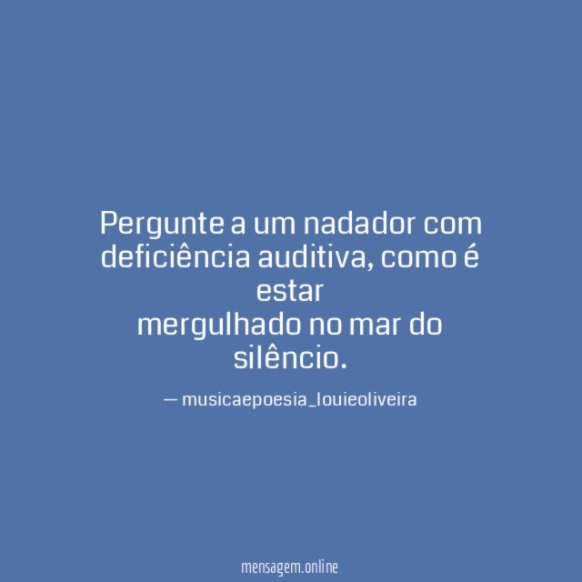 Pergunte a um nadador com deficiência auditiva