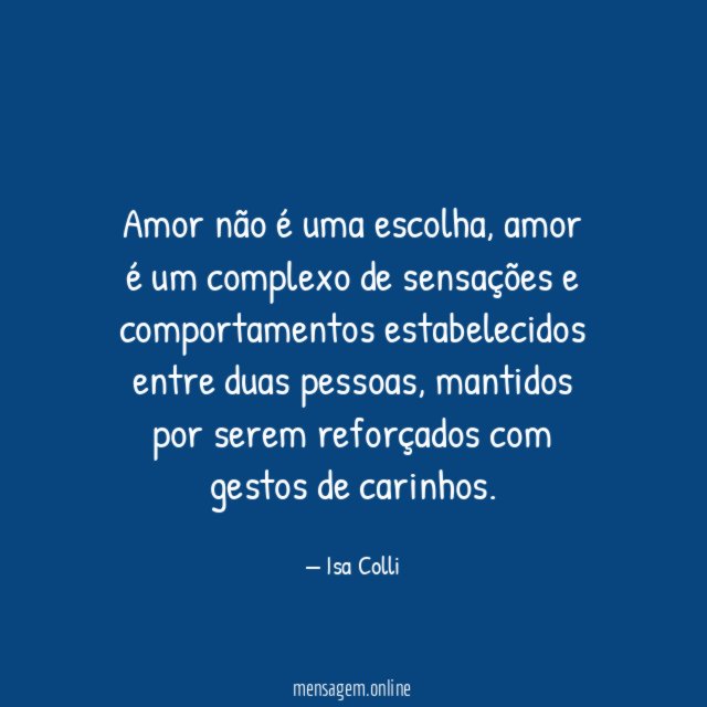 Amor não é uma escolha