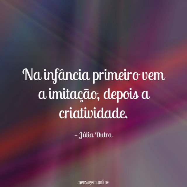 Na infância primeiro vem a imitação