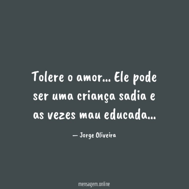Tolere o amor