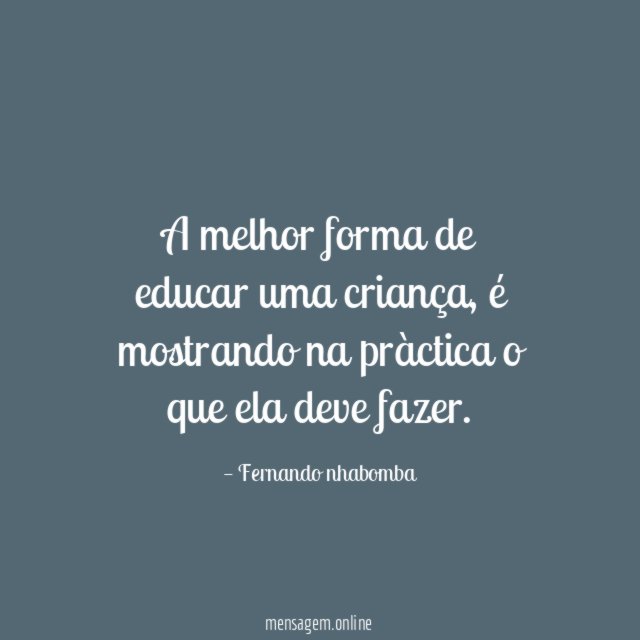 A melhor forma de educar uma criança