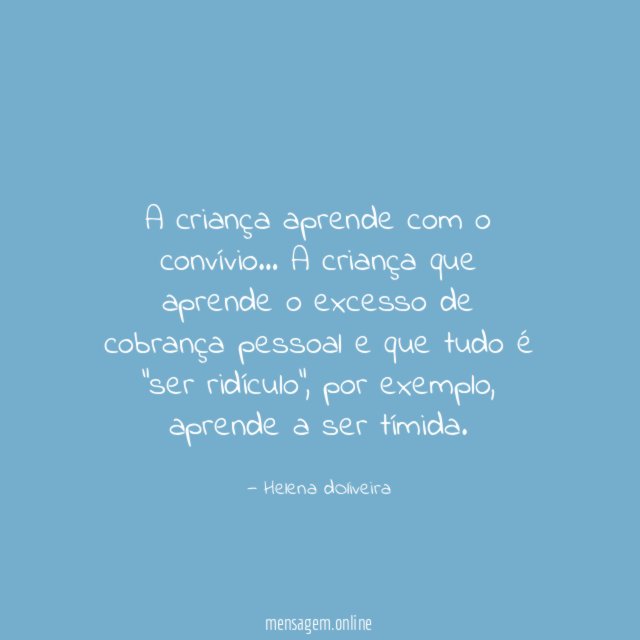 A criança aprende com o convívio