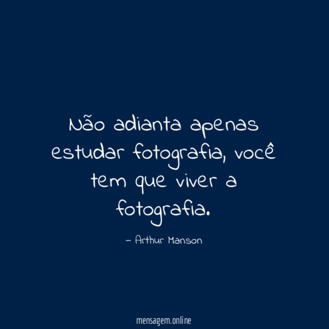 Não adianta apenas estudar fotografia