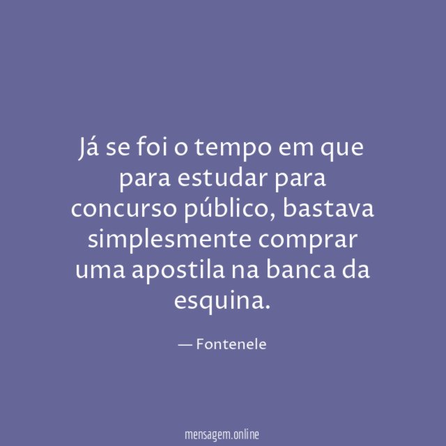 Já se foi o tempo em que para
