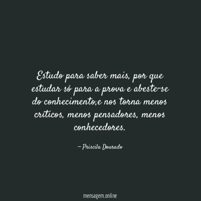 Estudo para saber mais