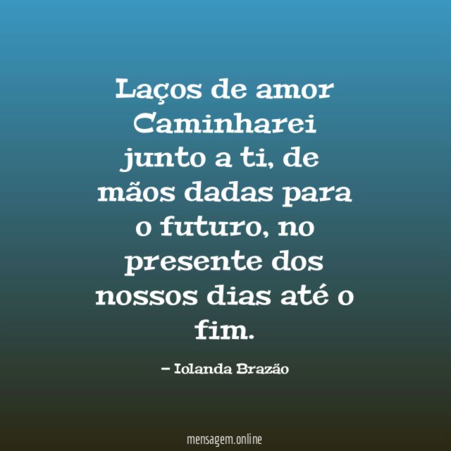 Laços de amor Caminharei junto a ti