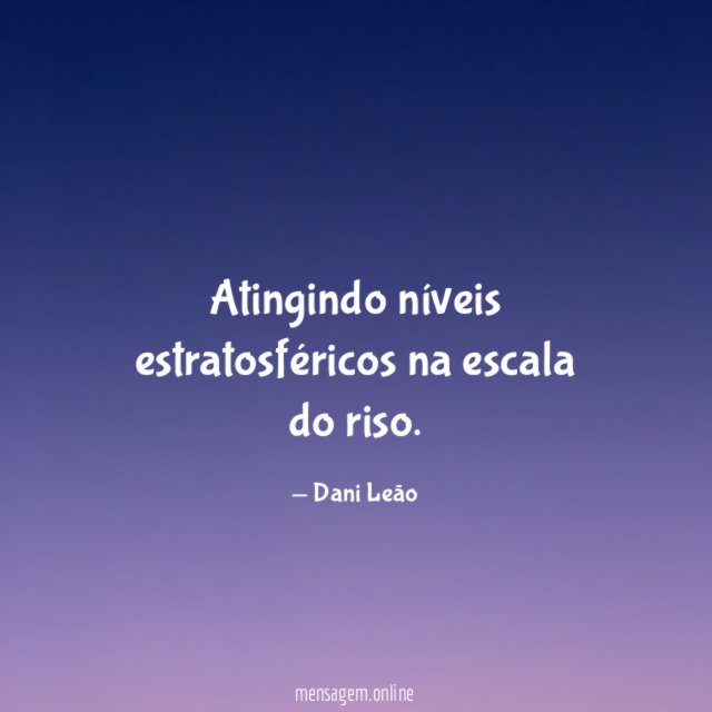 Atingindo níveis estratosféricos na escala do riso