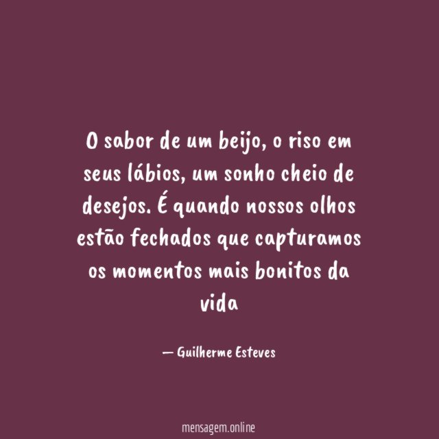 O sabor de um beijo