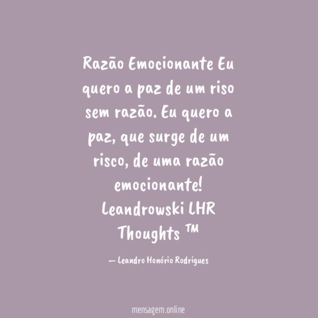 Razão Emocionante