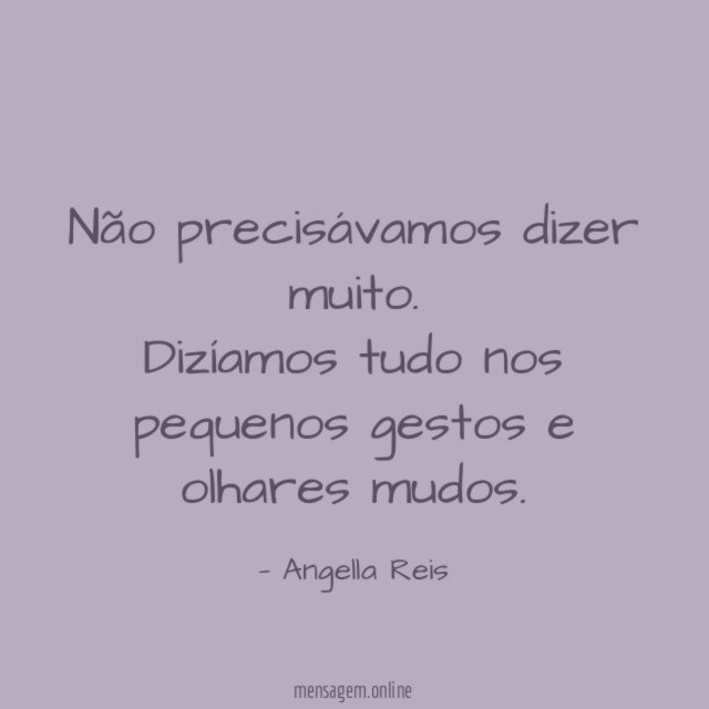 Não precisávamos dizer muito