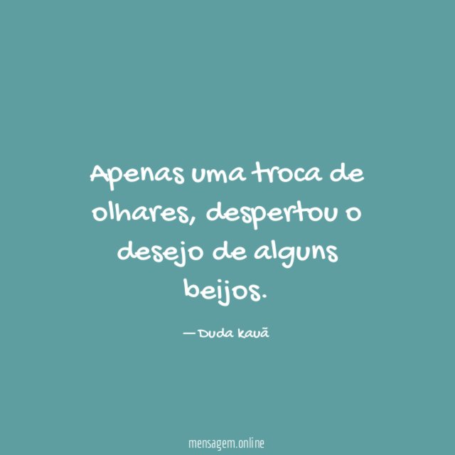 Apenas uma troca de olhares
