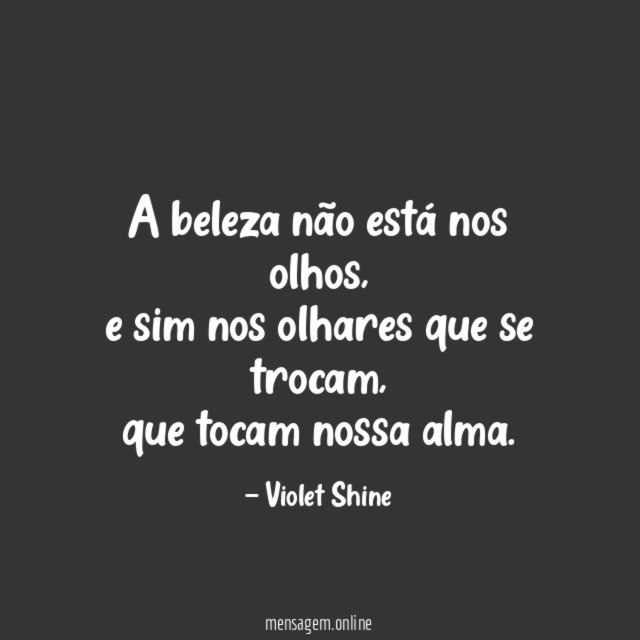 A beleza não está nos olhos