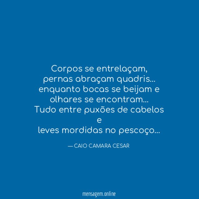 Corpos se entrelaçam