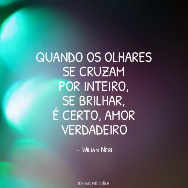 Quando os olhares se cruzam Por inteiro