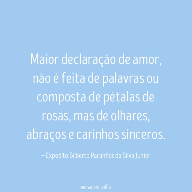 Maior declaração de amor