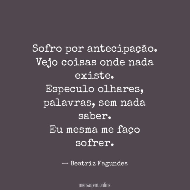 Sofro por antecipação