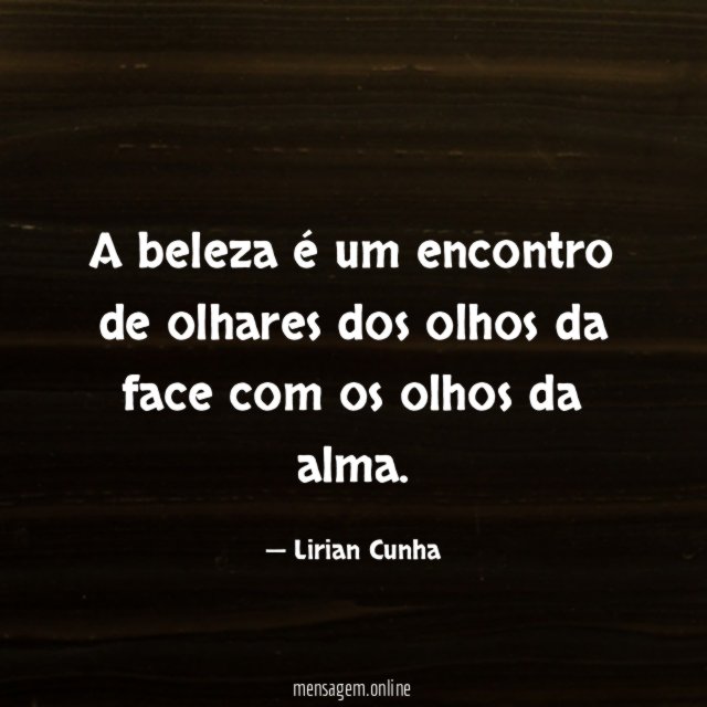 A beleza é um encontro de olhares dos