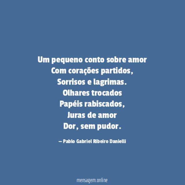 Um pequeno conto sobre amor Com corações partidos