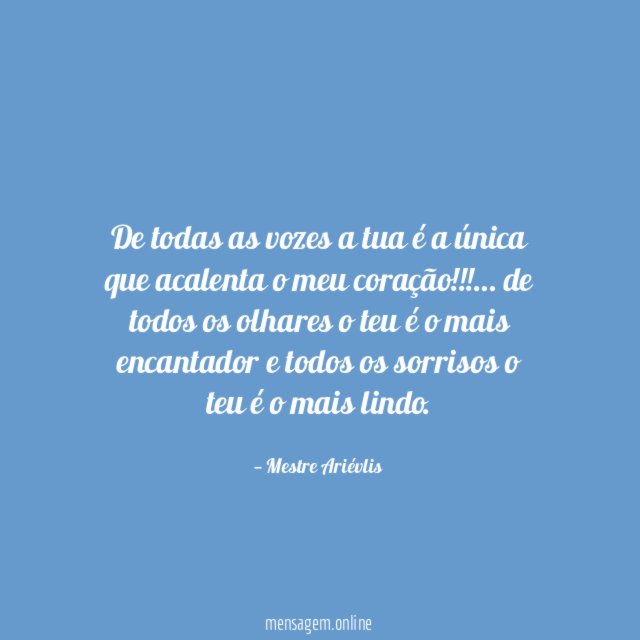 De todas as vozes a tua é a