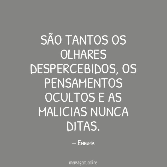 São tantos os olhares despercebidos