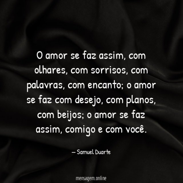 O amor se faz assim