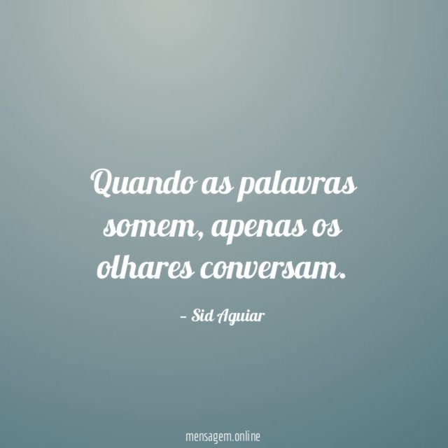 Quando as palavras somem