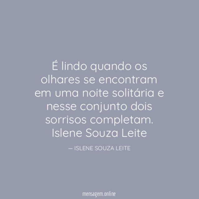 É lindo quando os olhares se encontram em