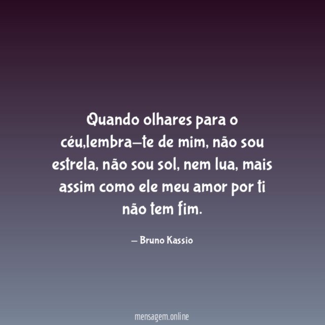 Quando olhares para o céu