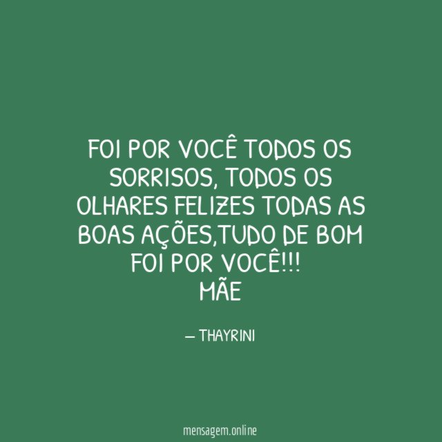 Foi por você todos os sorrisos