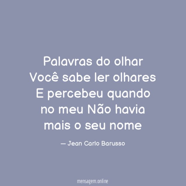 Palavras do olhar