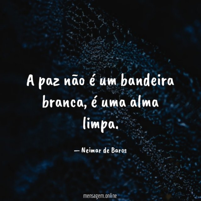 A paz não é um bandeira branca