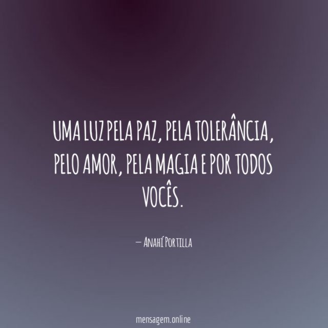 Uma luz pela paz