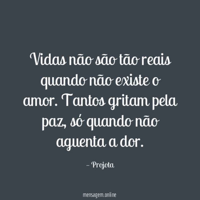 Vidas não são tão reais quando não existe