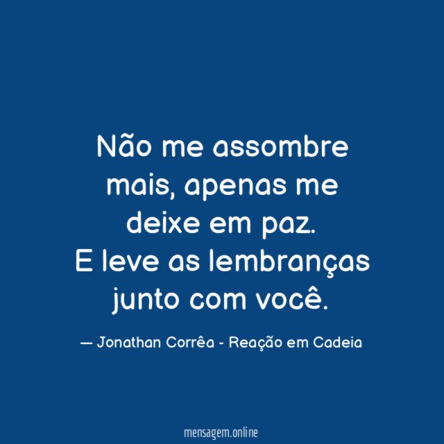 Não me assombre mais