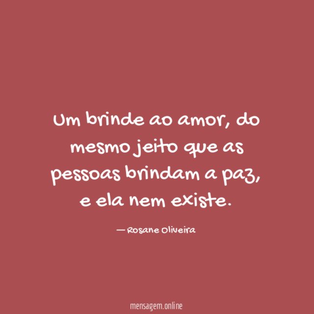 Um brinde ao amor